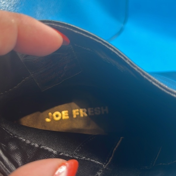 Joe fresh women’s faux leather ankle heel black zippered boots - size 9 - Picture 7 of 7